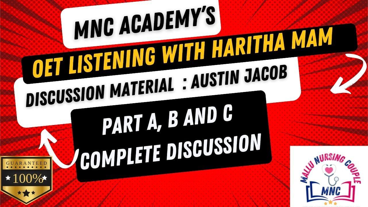 OET WITH MNC | Complete Listening Part Discussion OET WITH MNC | Complete Listening Part Discussion