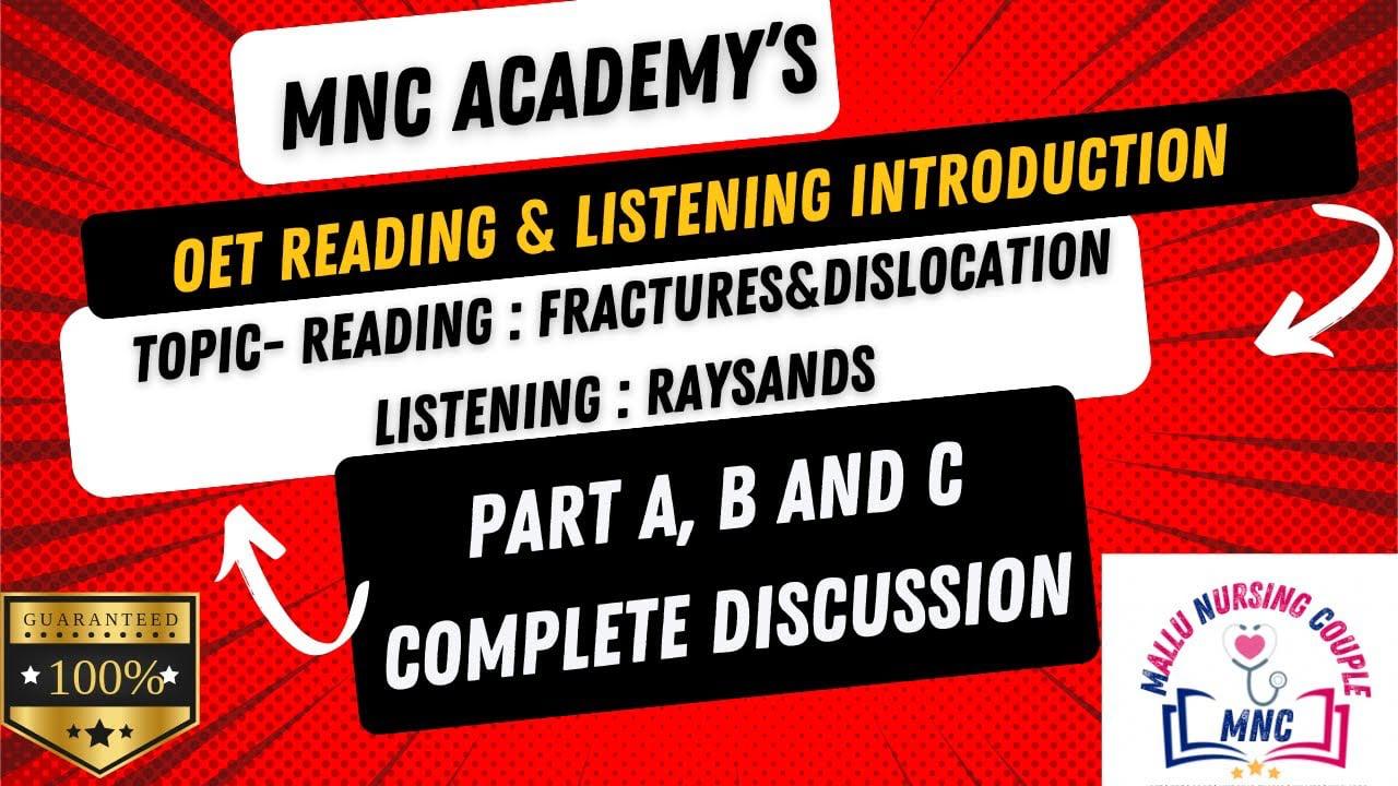 OET WITH MNC | Introduction Reading & Listening OET WITH MNC | Introduction Reading & Listening
