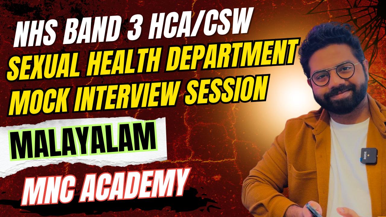 MNC ACADEMY-NHS BAND 3 SHCA/CSW SEXUAL HEALTH UNIT INTERVIEW PREP (MALAYALAM) MNC ACADEMY-NHS BAND 3 SHCA/CSW SEXUAL HEALTH UNIT INTERVIEW PREP (MALAYALAM)
